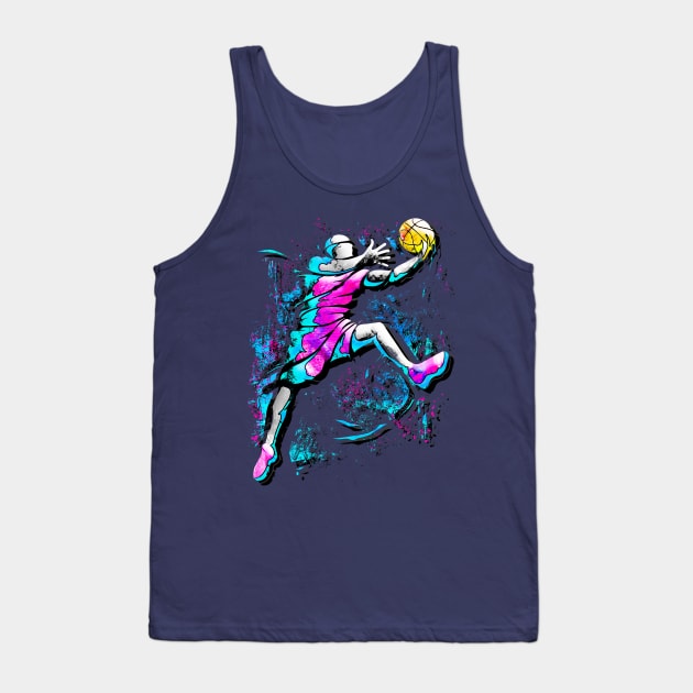 Basketball - Slam Dunk - Bball Tank Top by BabyYodaSticker